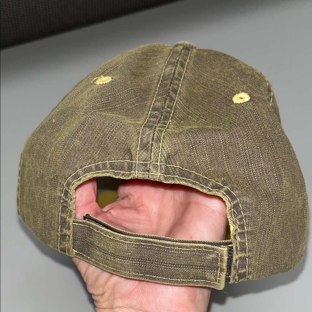 Source Unknown Distressed Brown Cap With Turquois… - image 7